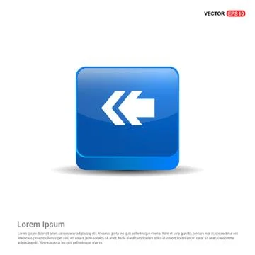 Back Icon - 3d Blue Button 스톡 일러스트