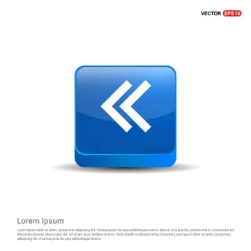 Back Icon - 3d Blue Button Stock Illustration