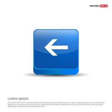 Back Icon - 3d Blue Button Stock Illustration