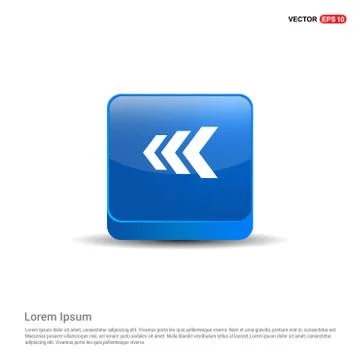 Back Icon - 3d Blue Button Stock Illustration