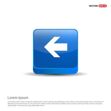 Back Icon - 3d Blue Button Stock Illustration