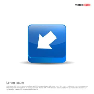 Back Icon - 3d Blue Button Stock Illustration