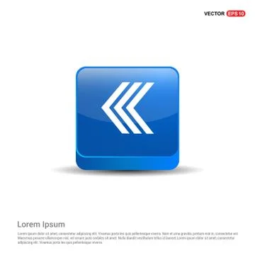 Back Icon - 3d Blue Button Stock Illustration