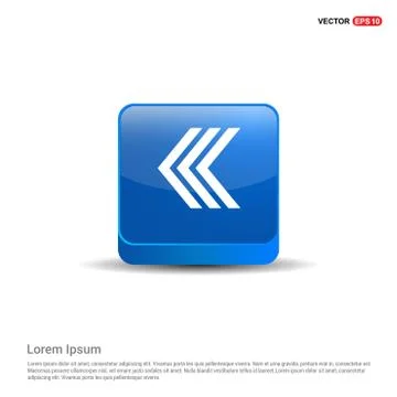 Back Icon - 3d Blue Button Stock Illustration