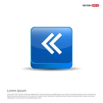 Back Icon - 3d Blue Button Stock Illustration