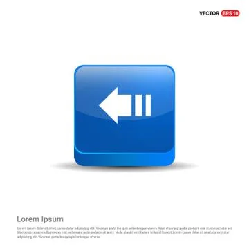 Back Icon - 3d Blue Button Stock Illustration