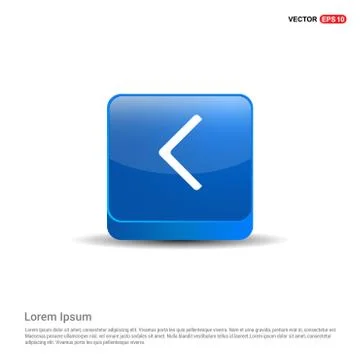 Back Icon - 3d Blue Button Illustrazione stock