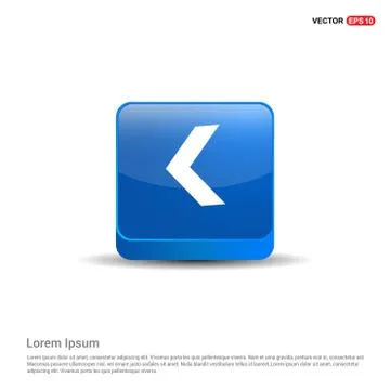 Back Icon - 3d Blue Button Ilustración de archivo