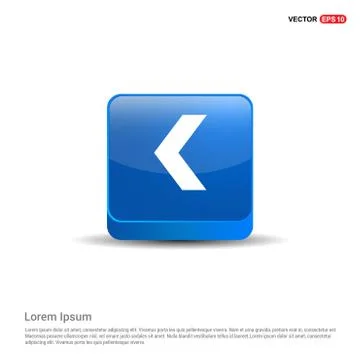 Back Icon - 3d Blue Button Stock Illustration