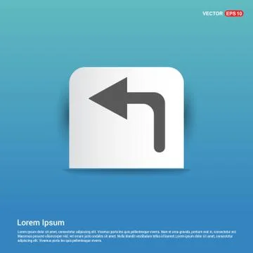 Back Icon - Blue Sticker button Illustrazione stock