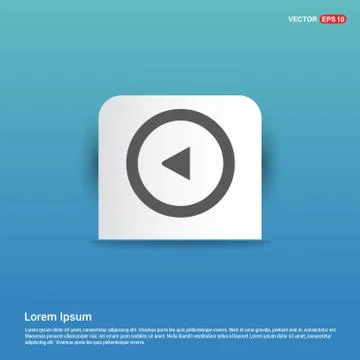 Back Icon - Blue Sticker button Stock Illustration