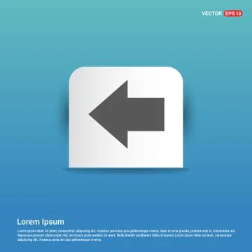 Back Icon - Blue Sticker button Stock Illustration