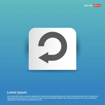 Back Icon - Blue Sticker button Stock Illustration