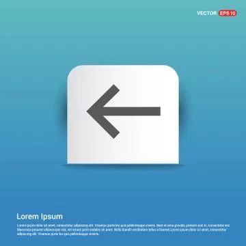 Back Icon - Blue Sticker button Illustrazione stock