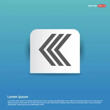 Back Icon - Blue Sticker button Stock Illustration