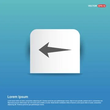 Back Icon - Blue Sticker button Stock Illustration