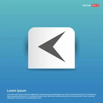 Back Icon - Blue Sticker button Illustrazione stock