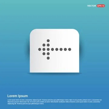 Back Icon - Blue Sticker button Stock Illustration