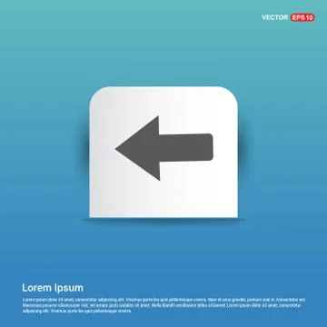Back Icon - Blue Sticker button Illustrazione stock