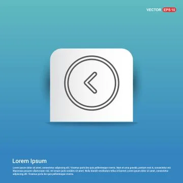 Back icon - Blue Sticker button Illustrazione stock