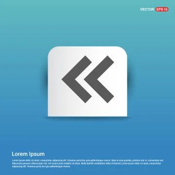 Back Icon - Blue Sticker button Stock Illustration