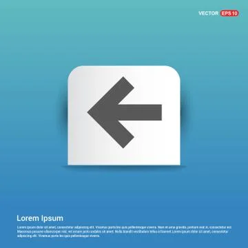 Back Icon - Blue Sticker button Stock Illustration