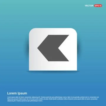 Back Icon - Blue Sticker button Stock Illustration