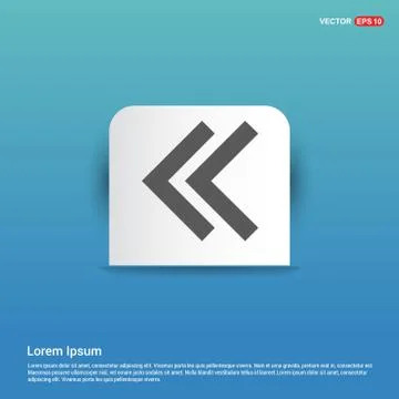 Back Icon - Blue Sticker button Illustrazione stock