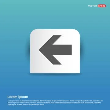 Back Icon - Blue Sticker button Stock Illustration