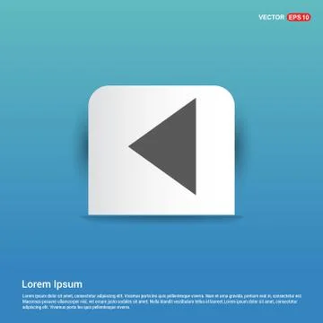 Back Icon - Blue Sticker button Illustrazione stock