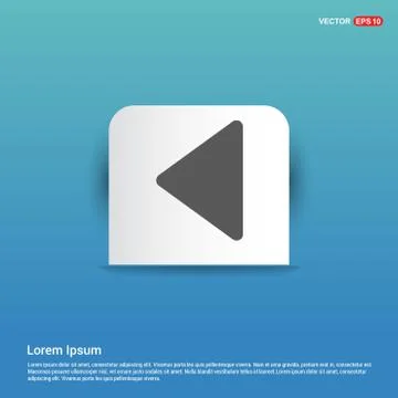 Back Icon - Blue Sticker button Stock Illustration