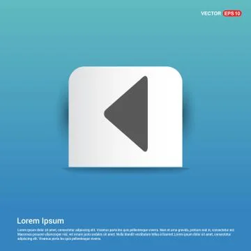 Back Icon - Blue Sticker button Stock Illustration