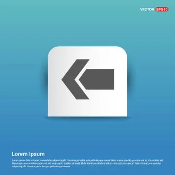 Back Icon - Blue Sticker button Illustrazione stock