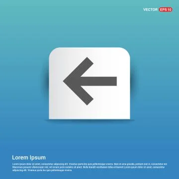 Back Icon - Blue Sticker button Stock Illustration