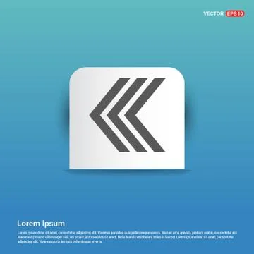 Back Icon - Blue Sticker button Stock Illustration