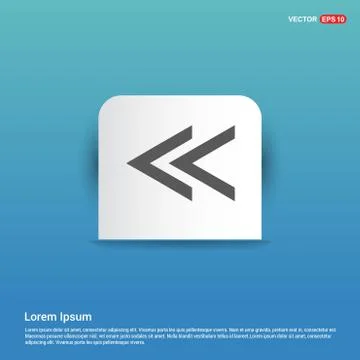 Back Icon - Blue Sticker button Stock Illustration