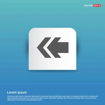 Back Icon - Blue Sticker button Stock Illustration