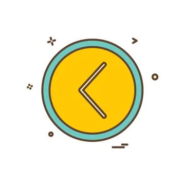 Back icon design vector 스톡 일러스트