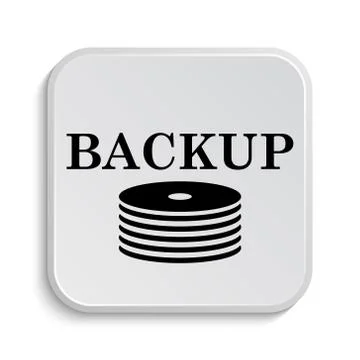 Back-up icon. Internet button on white  background.. Stock Illustration