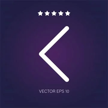 Back  icon . Modern simple flat icon Stock Illustration