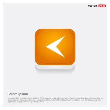 Back Icon Orange Abstract Web Button Stock Illustration
