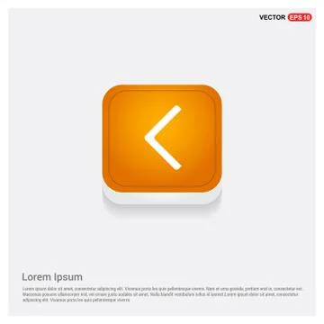 Back Icon Orange Abstract Web Button Illustrazione stock