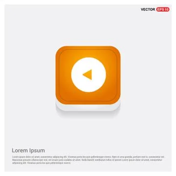 Back Icon Orange Abstract Web Button Illustrazione stock