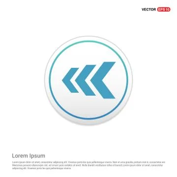 Back Icon - white circle button Stock Illustration