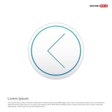 Back Icon - white circle button Stock Illustration
