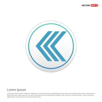 Back Icon - white circle button Stock Illustration