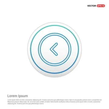 Back icon - white circle button Stock Illustration