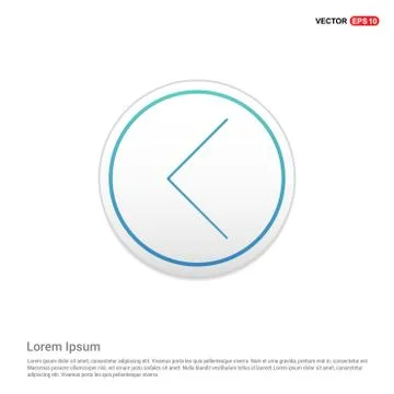 Back Icon - white circle button Stock Illustration