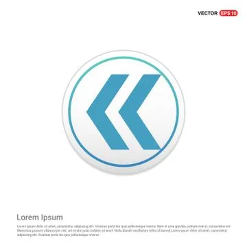 Back Icon - white circle button Stock Illustration