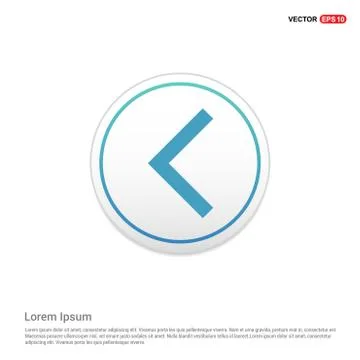 Back Icon - white circle button Stock Illustration